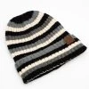 Multi Stripe Ribbed CC Beanie