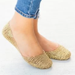 Nature Breeze Adorable Glitter Lacy Jelly Flats Newest Arrivals