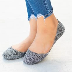 Nature Breeze Adorable Glitter Lacy Jelly Flats Newest Arrivals