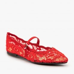 Bamboo Shoes Newest Arrivals Adorable Lace Ballet Flats
