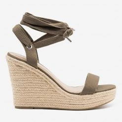 Delicious Shoes Adorable Lace-Up Espadrille Wedges Newest Arrivals