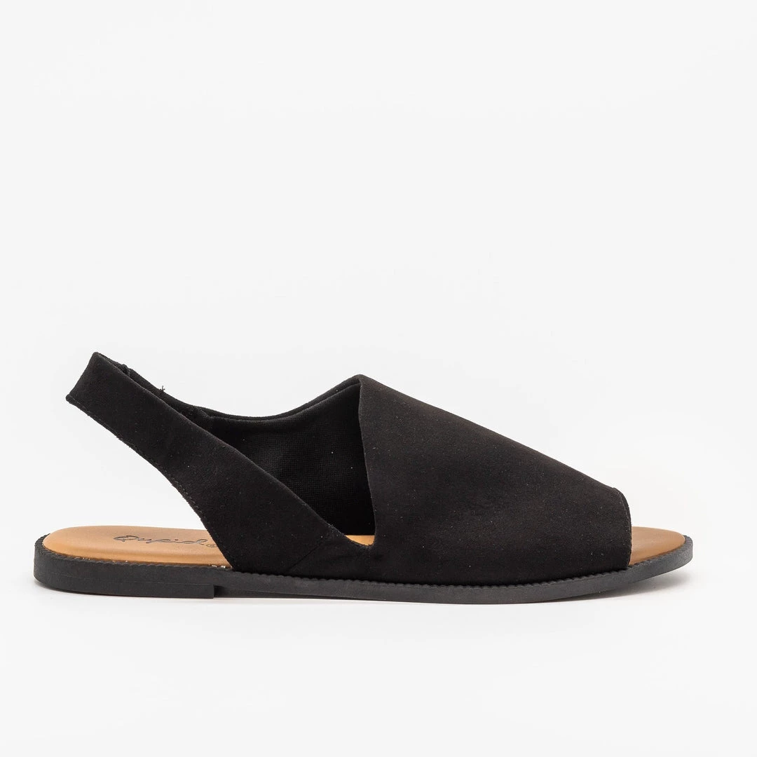 Qupid Shoes Adorable Open-Toed Slingback Flats 6 Qupid Shoes Adorable Open-Toed Slingback Flats