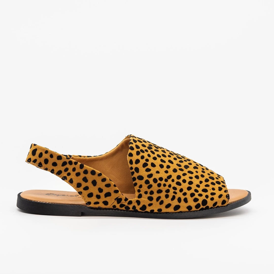 Qupid Shoes Adorable Open-Toed Slingback Flats 4 Qupid Shoes Adorable Open-Toed Slingback Flats