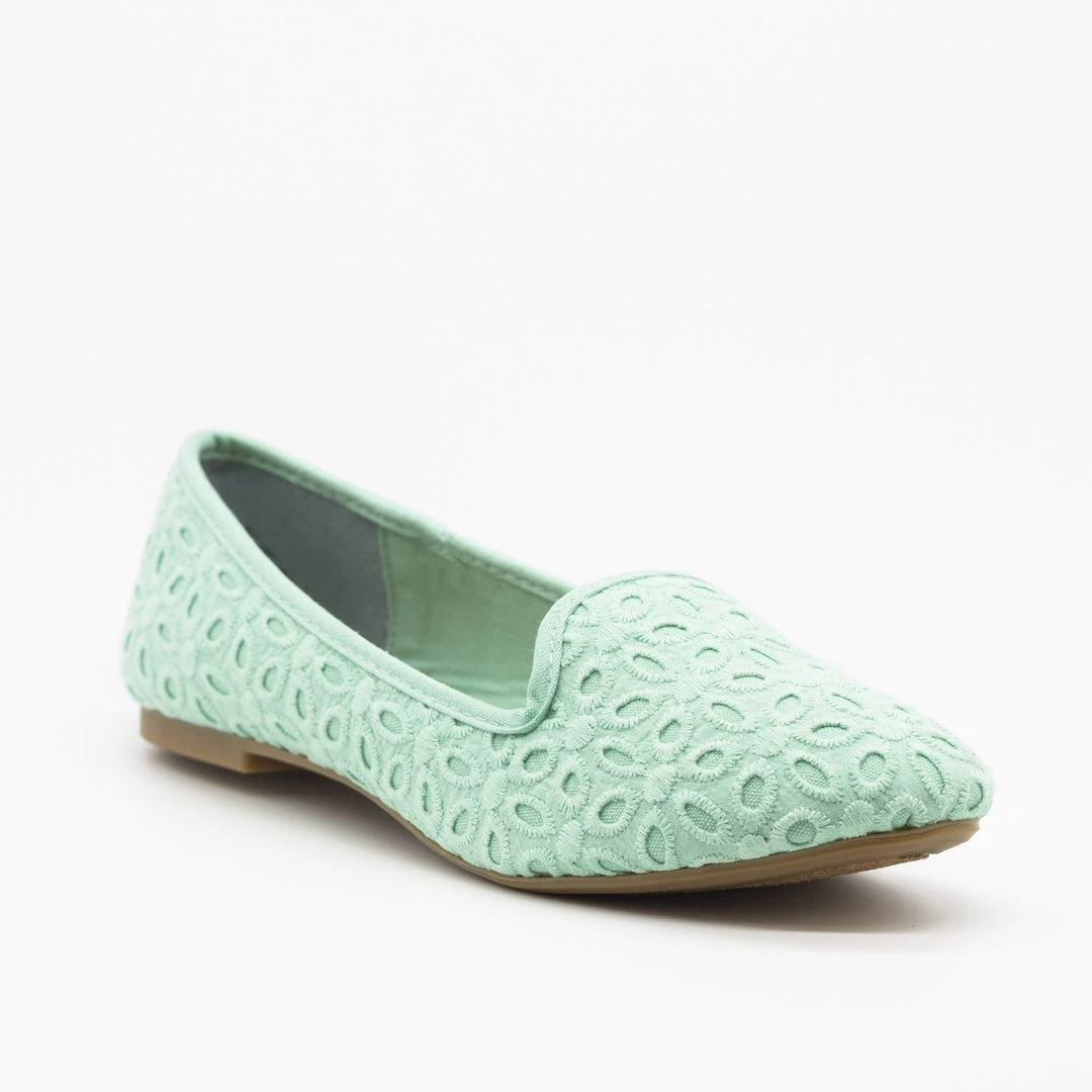 Bamboo Shoes Newest Arrivals Adorable Pastel Eyelet Loafer Flats 4 Bamboo Shoes Newest Arrivals Adorable Pastel Eyelet Loafer Flats