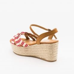 Bamboo Shoes Adorable Striped Espadrille Flatform Sandals