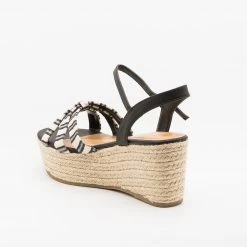 Bamboo Shoes Adorable Striped Espadrille Flatform Sandals