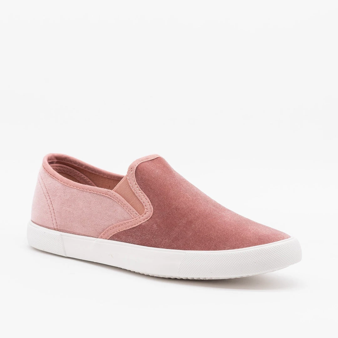Qupid Shoes Adorable Velvet Slip-On Sneakers 5 Qupid Shoes Adorable Velvet Slip-On Sneakers