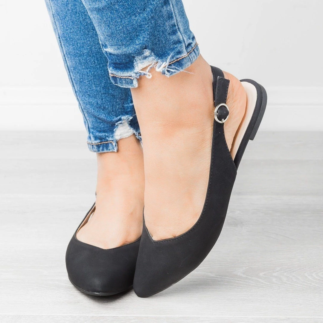 Qupid Shoes Newest Arrivals Almond Toe Slingback Flats 6 Qupid Shoes Newest Arrivals Almond Toe Slingback Flats