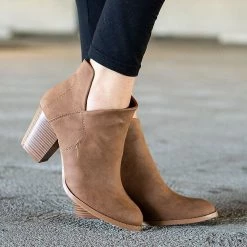 Qupid Shoes Newest Arrivals Angled V-Cut Bootie