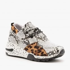 La Sheelah Shoes Animal Print 90's-Inspired Sneakers Newest Arrivals