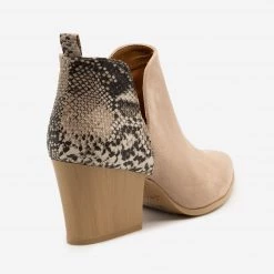 Qupid Shoes Animal Print Accent Booties Newest Arrivals