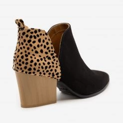 Qupid Shoes Animal Print Accent Booties Newest Arrivals