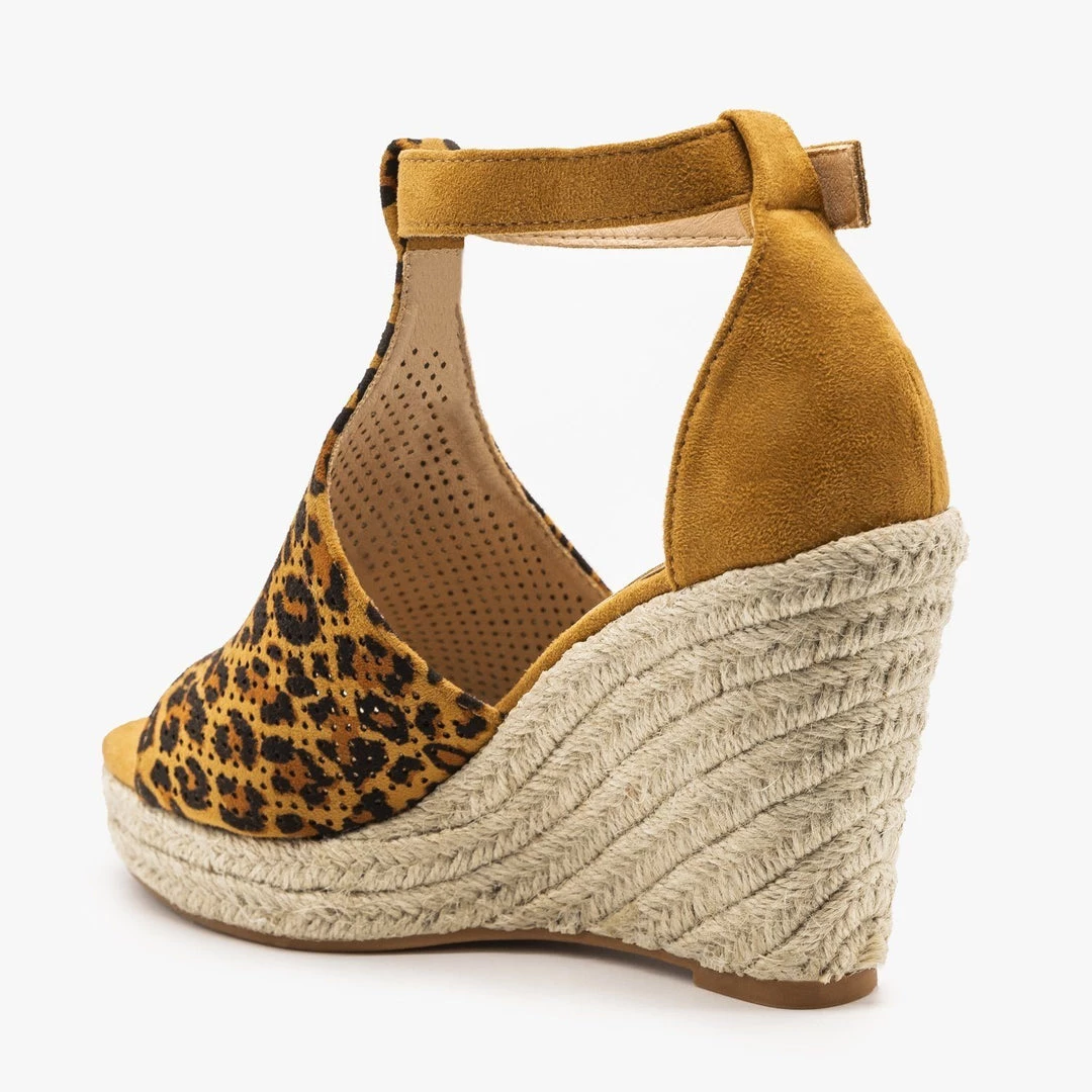 AMS Shoes Newest Arrivals Animal Print Espadrille Wedges 2 AMS Shoes Newest Arrivals Animal Print Espadrille Wedges