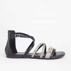 Soda Shoes Animal Print Gladiator Sandals