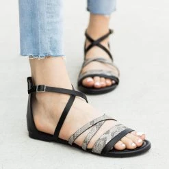 Soda Shoes Animal Print Gladiator Sandals