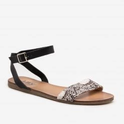 AMS Shoes Animal Print Sandals
