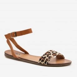 AMS Shoes Animal Print Sandals