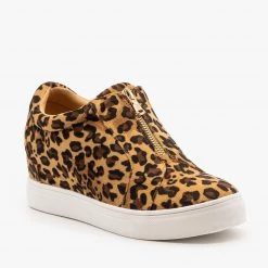 Forever Animal Print Sneaker Wedges Newest Arrivals