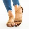 Bamboo Shoes Animal Print Strappy Criss Cross Sandals