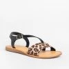 Soda Shoes Newest Arrivals Animal Print Wraparound Strap Sandals