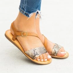 Soda Shoes Newest Arrivals Animal Print Wraparound Strap Sandals