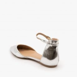 Lovmark Newest Arrivals Ankle Strap Faux Leather Flats