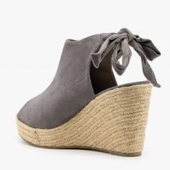 Refresh Newest Arrivals Ankle Tie Espadrille Wedges