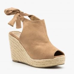 Refresh Newest Arrivals Ankle Tie Espadrille Wedges