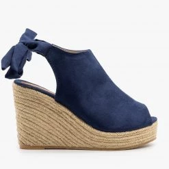 Refresh Newest Arrivals Ankle Tie Espadrille Wedges