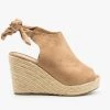 Refresh Newest Arrivals Ankle Tie Espadrille Wedges