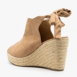 Refresh Newest Arrivals Ankle Tie Espadrille Wedges