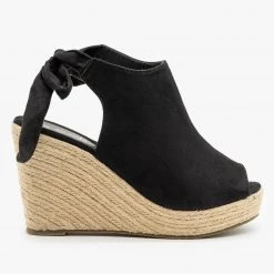 Refresh Newest Arrivals Ankle Tie Espadrille Wedges