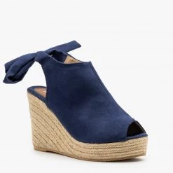 Refresh Newest Arrivals Ankle Tie Espadrille Wedges