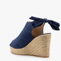 Refresh Newest Arrivals Ankle Tie Espadrille Wedges
