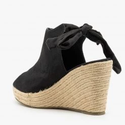 Refresh Newest Arrivals Ankle Tie Espadrille Wedges
