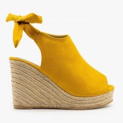 Refresh Newest Arrivals Ankle Tie Espadrille Wedges