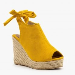 Refresh Newest Arrivals Ankle Tie Espadrille Wedges