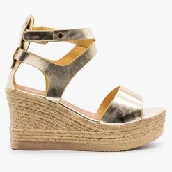 Refresh Newest Arrivals Ankle Wrapped Espadrille Wedge Sandals