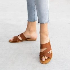 Bamboo Newest Arrivals Asymmetric Laser Cut Sandals