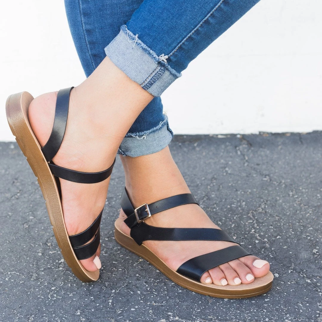 Refresh Asymmetrical Slingback Sandals 5 Refresh Asymmetrical Slingback Sandals