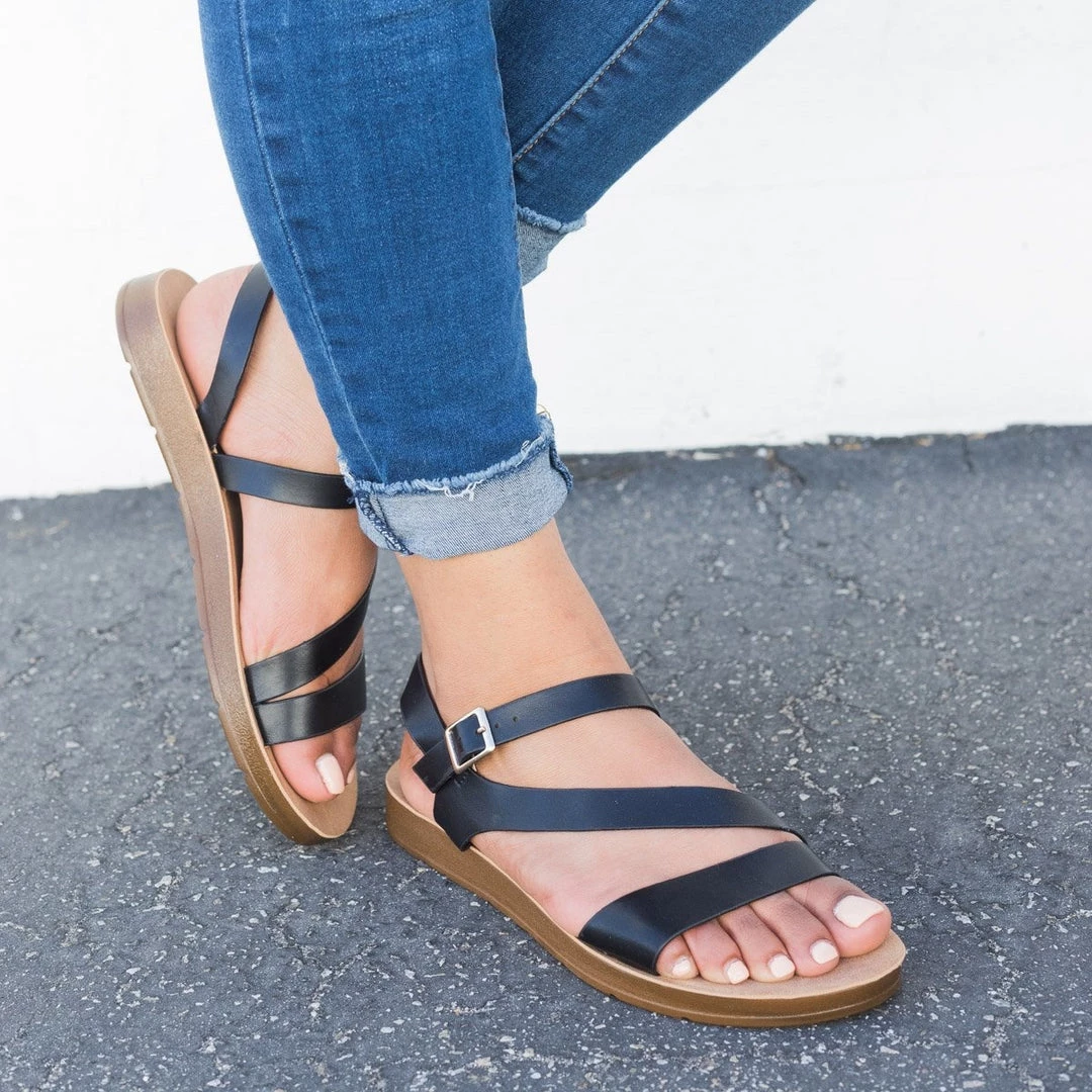 Refresh Asymmetrical Slingback Sandals 6 Refresh Asymmetrical Slingback Sandals