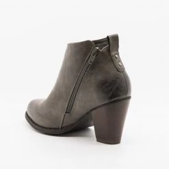 Mata Asymmetrical Zipper Ankle Booties