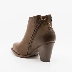 Mata Asymmetrical Zipper Ankle Booties