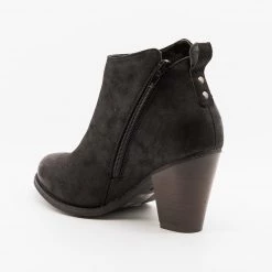 Mata Asymmetrical Zipper Ankle Booties
