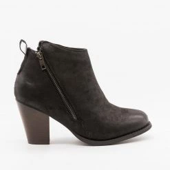 Mata Asymmetrical Zipper Ankle Booties