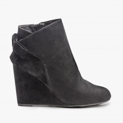 Bamboo Shoes Back Bow Bootie Wedges Newest Arrivals