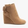 Bamboo Shoes Back Bow Bootie Wedges Newest Arrivals