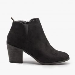 Shoetopia Basic Faux Suede Booties FINAL SALE Newest Arrivals