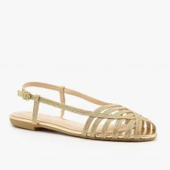 Bamboo Shoes Basket Woven Slingback Flats Newest Arrivals