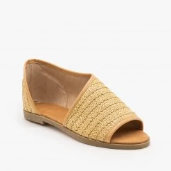 Bamboo Shoes Newest Arrivals Basketweave Cutout Peep Toe Flats 3 Bamboo Shoes Newest Arrivals Basketweave Cutout Peep Toe Flats